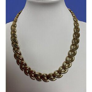 Vintage Gold-Tone Womens Collar Choker 16” Necklace Unsigned